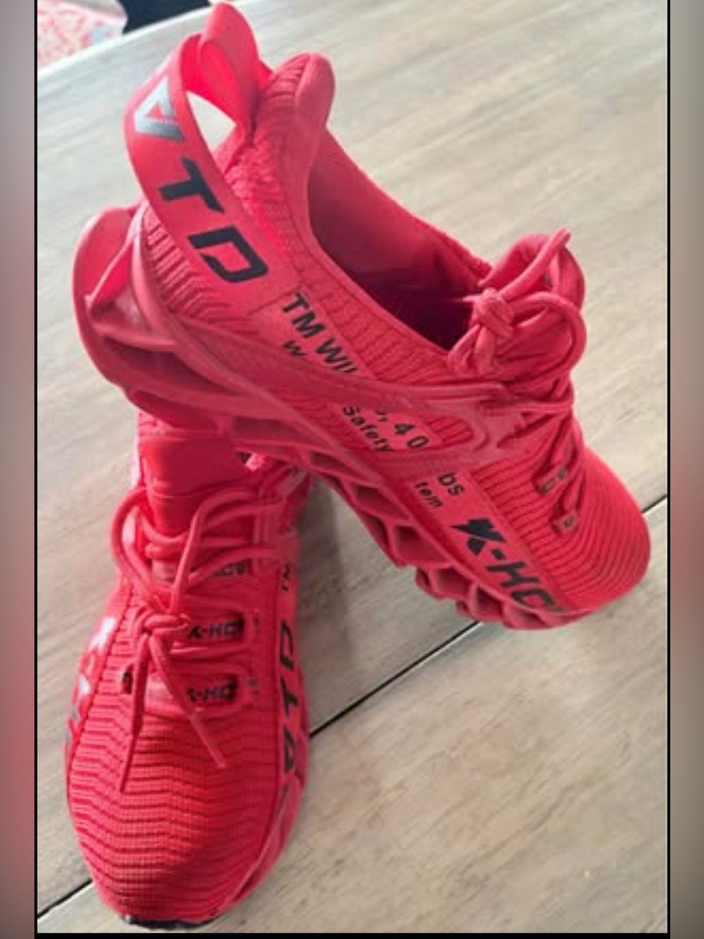Women's KCVTD Steel Toe Shoes fSafety Sneakers Red EU 39 US Size 8.5